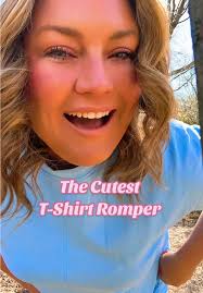 I had to get this romper in blue too because it’s just so pretty and  comfortable! #romper #tshirtromper #casualoutfits #springfashion  #summerfashion #ttsdelights #ttshopdeals #midsizefashion #midsize ...
