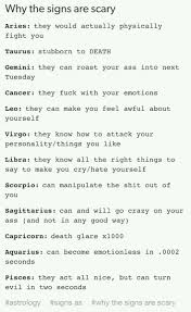 Though I Am A Capricorn Ppl Fear Me Bcoz Of The Aries Zodiac Signs Aquarius Zodiac Signs Funny Zodiac Signs Leo