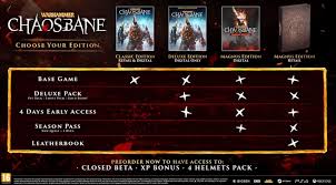 warhammer chaosbane release date beta pre order details