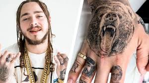 Watch Tattoo Tour Post Malone S Tattoo Obsession Was Inspired By Justin Bieber Gq Video Cne Gq Com Gq Between his sleeves, face tattoos, and the chest tableau that took over 26.