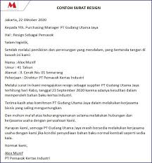 Untuk referensi isi surat pengunduran diri dalam bahasa inggris sesuai panduan di atas, simak contoh di bawah ini. 55 Contoh Surat Izin Permohonan Kuasa Pengunduran Diri Surat Surat Pengunduran Diri Tanda
