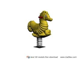 Outdoor Spring Rocking Horse 3d Model Rocking Horse 3d Model Horses