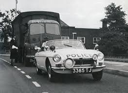 Black And White Police Car Uk Lancashire Constabulary Mgb Old Police Cars Police Cars British Police Cars