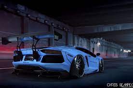 Big Boy Toy Stancenation Form Function Lamborghini Aventador Lamborghini Pictures Blue Lamborghini