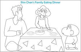 And if you like what you see here, please share this page with your friends and family! Shin Chan S Family Coloring Page For Kids