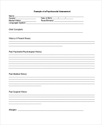Psychiatric Evaluation Form Template Unique Sample Psychosocial Assessment Form 7 Documen Evaluation Form Study Schedule Template Classroom Newsletter Template