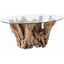 Check out our driftwood coffee table selection for the very best in unique or custom, handmade pieces from our coffee & end tables shops. Kingston Driftwood Glass Oval Cocktail Table Eclectic Coffee Tables Driftwood Table Driftwood Coffee Table