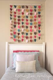 Paper Heart Wall Art Teenage Girl Room Decor Girls Room Decor Room Diy