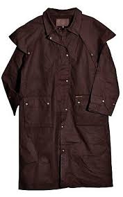 Outback Trading Co Brown Low Rider Oilskin Duster Big Sizes Cavender S Oilskin Duster Leather Jacket Men Raincoat