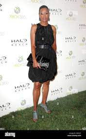 Aisha Tyler Launch Of Xbox 360 S Halo Reach At The Rob Dyrdek Fantasy Factory Los Angeles California 08 09 10 Stock Photo Alamy