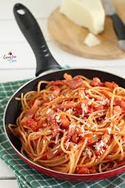 Spaghetti All Amatriciana Cuciniamo Con Chicca Ricette Primi Piatti Cibi Italiani