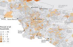 Tract Map Los Angeles Southern California Census Snapshot: Unmarried Heterosexual Partner  Households, 2000-2010 - Los Angeles Times
