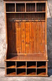 Reclaimed Wood Hall Tree Bench With Cubbies 48 Hall Tree Rustic Reclaimed Wood Reclaimed Barn Wood