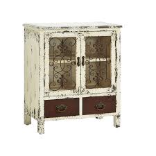 powell parcel white 2 door, 2 drawer