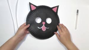 A great craft for kids and a fun diy, learn how to make an easy paper plate mask and experience the joy of pretending to be someone else at any age. Paper Plate Masks Project Of The Month October Youtube