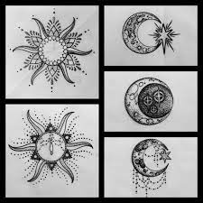 Bethanielaurenwilson On Instagram Sun And Moon Designs Available To Tattooed For Appointments Em Mandala Sun Tattoo Moon Tattoo Designs Moon Sun Tattoo
