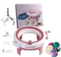 SENTRO 48 Needles Knitting Machine with Electric Adapter, Smart Weaving Loom Round Spinning Crochet Knitting Machines with Row Counter and Crank ...