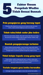 Infografis 5 Faktor Umum Kesalahan Berwudhu Kutipan Agama Belajar Infografis