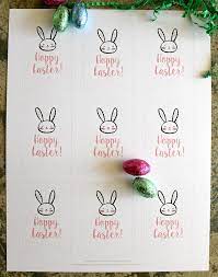 Free Printable Hoppy Easter Gift Tags - Oh My Creative
