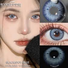 Lensa Warna Alami 2 Buah Lensa Kontak Warna Mata Lensa untuk Mata Biru  Lensa Kontak Kecantikan Lensa Warna Kosmetik Tahunan Mata
