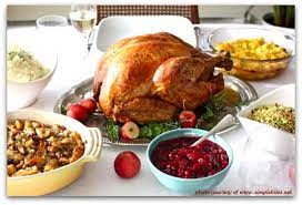Stuff turkey cavity with traditional stuffing recipe. Traditional Thanksgiving Dinner Menu Recipe Girl