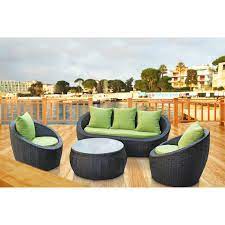 Have To Have It Avo All Weather Wicker Conversation Set Seats 5 1500 Hayneedle Cheap Outdoor Furniture Patio Sofa Set Outdoor Furniture