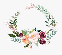 Watercolor gold hand painted botanical burgundy maroon leaves wedding bouquet. Watercolor Flower Border Png Transparent Burgundy Flowers Png Novocom Top