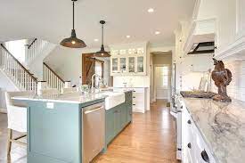 Doctor turtle peak breakin this video i will show you how i installed a beadboard wall on our kitchen island. Green Blue Kitchen Island With Beadboard Trim Cottage Kitchen Blue Kitchen Island Green Kitchen Island Blue Kitchens