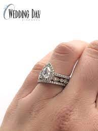 Another Great Idea Add A Fun Stackable To Your Wedding Set As An Anniversary Gift Instantly Makes Y Pear Diamond Rings Pear Wedding Ring Wedding Day Diamonds