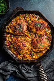 Chicken And Sweet Potato Skillet With Smoky Maple Dijon Sauce Host The Toast Recipe Sweet Potato Skillet Chicken Thights Recipes Full Meal Recipes