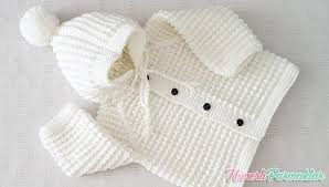 Fare Disi Kapsonlu Hirka Modeli Yapimi Hunerliparmaklar Baby Knitting Patterns Kapsonlular Krose