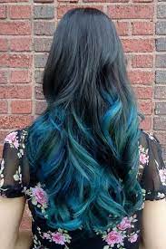 Black To Blue Ombre Hair Rambut Celup Gaya Rambut Warna Pewarna Rambut