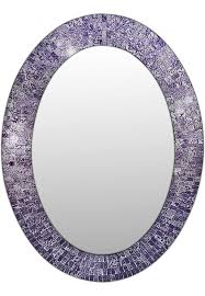 How to get a smooth paint finish without a paint sprayer. Decorshore Traditional Decorative Mosaic Mirror 32x24 In Oval Shape Hanging Purple Wall Mirror Decorshore