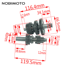 us 31 9 21 off dirt bike 110cc 4th gear main counter shaft transmission gear box fit for all chinese 110cc electric foot start engines zb 132 in