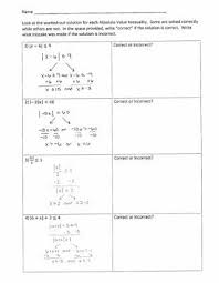 Absolute Value Inequalities Error Analysis Printable Simplifying Radicals Absolute Value Inequalities Error Analysis Absolute Value
