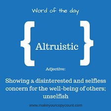 Word Of The Day Wordoftheday Altruistic Selfless Businessowner Businessmind Writer Copywriter Makeyourco Word Of The Day Words English Grammar Book Pdf