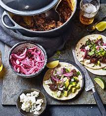 Tom Kerridge S Fuss Free One Pot Meals Barbacoa Pulled Beef Tacos Bbc Good Food Magazine Bbc Good Food Recipes Food Magazine One Pot Meals