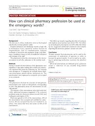 PDF) How can clinical pharmacy profession be used at the emergency wards?