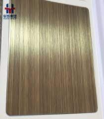 Producers can modify the surface of stainless steel sheets and plates using different rollers to impart an imprint on the surface. China Copper Claded Stainless Steel Decorative Plate Bronze Hairline Vibration Finished China Stainless Steel Panel Stainless Steel Decor Plate