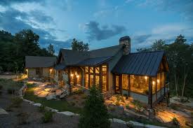 Contemporary mountain homes combine the clean lines of modern architecture with natural materials traditionally found in lodges and other more rustic residences. Black Mountain Rustic Modern Farmhouse Acm Design Architecture Interiors