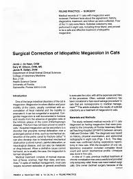 Symptoms may include difficulties in passing stool. Pdf Surgical Correction Of Idiopathic Megacolon In Cats