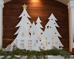 Diy Christmas Village Silhouette Mantel Decor Her Tool Belt Christmas Diy Outdoor Christmas Decorations Diy Christmas Village