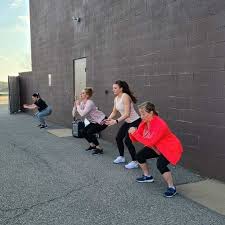 Did you do your squats today? Tracy @tlctracyy , Allison @allie77xx , Alli  @alli1113 and Teri @terri.silver wrapping 5:30 PM team training