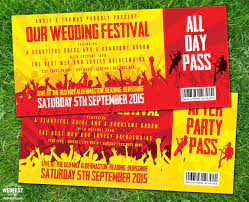 Concert Ticket Wedding Invitations Boite A Explosion Boite