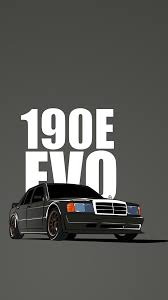 190e Evo Illustration And Wallpaper Mercedes Benz 190e Cars Mercedes 190