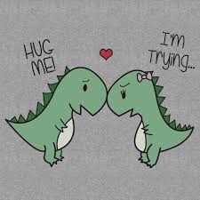  Dino Love Hug Me Essential T Shirt By Charsheee Iphone Wallpaper Couple Neon Wallpaper Friends Wallpaper