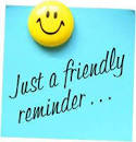Image result for picture of friendly reminders