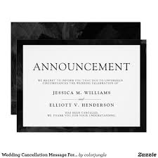 Wedding Cancellation Message Formal Plain Invitation Zazzle Com In 2020 Wedding Cancellation Simple Wedding Invitations Cheap Simple Wedding Invitations