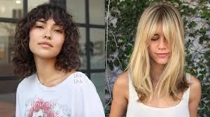 Getting bangs can be a fun and exciting way to update this model has long hair with a lot of layering around the shoulders to give it movement and less weight. Curtain Bangs Are The Most Flattering For Every Hair Type Glamour