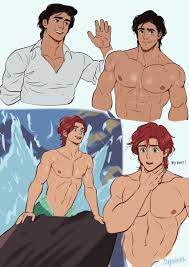 Rule 34 Dev - ariel canon_couple cauccaucdialogue disney genderbend  genderswap male male_only merfolk merman muscles muscular muscular_male  prince_eric rule_63 shirtless_male suyohara teen_boy the_little_mermaid  water|7345650712